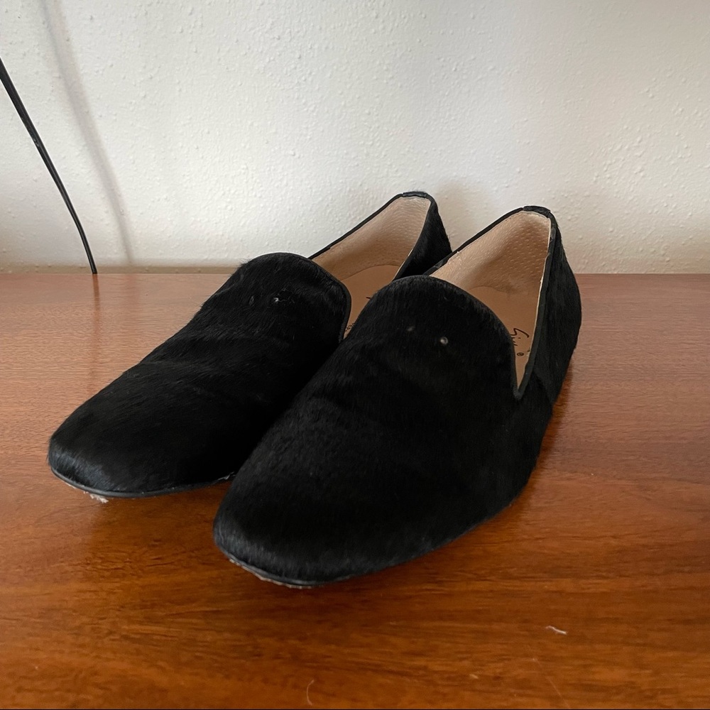Giuseppe Zanotti Black Loafers - Pony Hair Slip-Ons